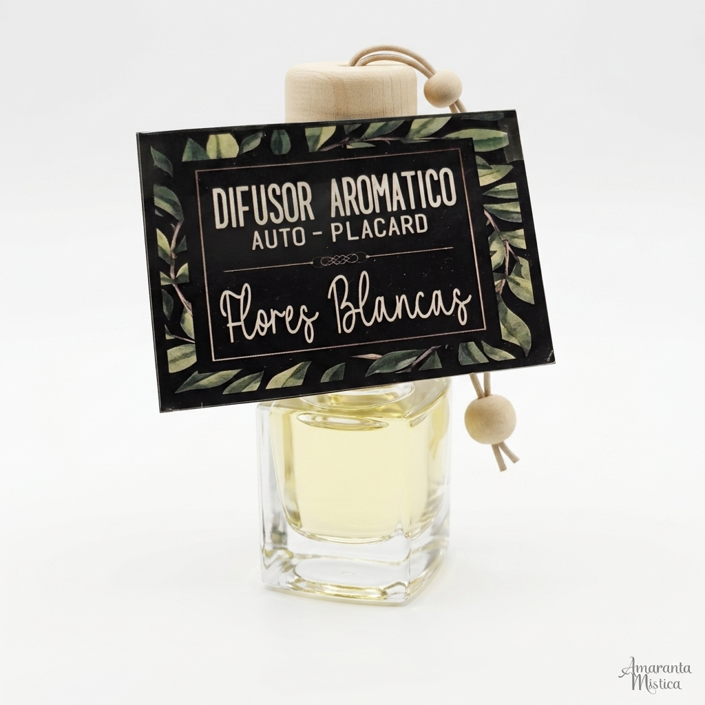 Difusor Aromático Auto-Placard - Flores Blancas