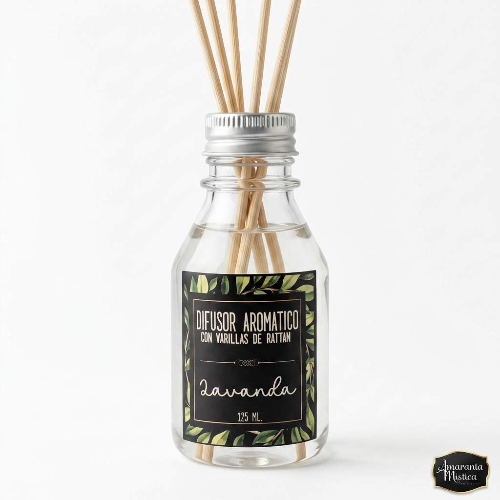 Difusor Aromático con Varillas de Rattan - Lavanda