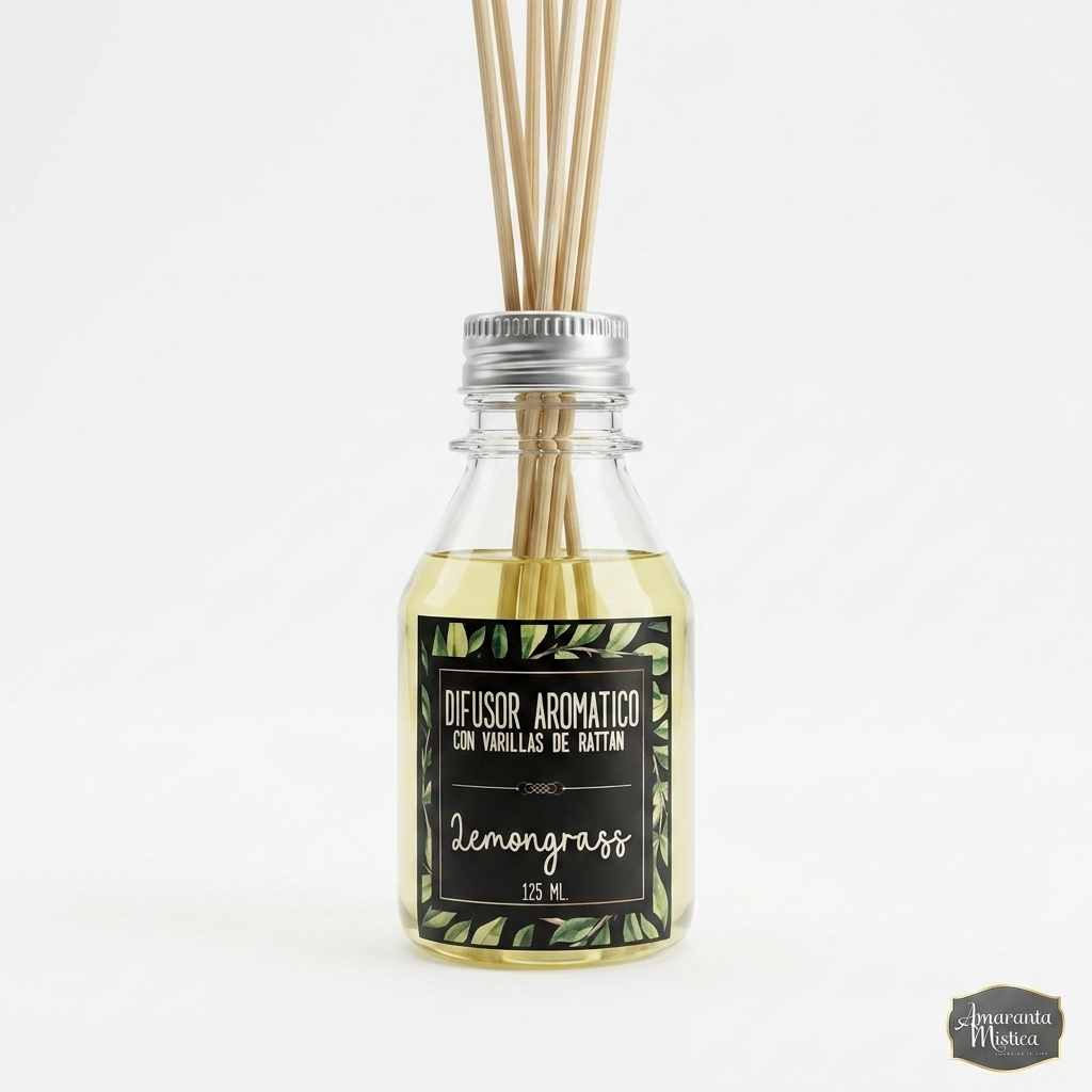 Difusor Aromático con Varillas de Rattan - Lemongrass