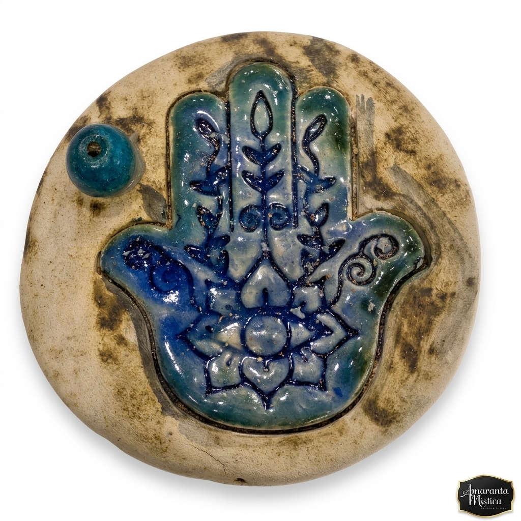 Porta Sahumerios de Cerámica - Hamsa