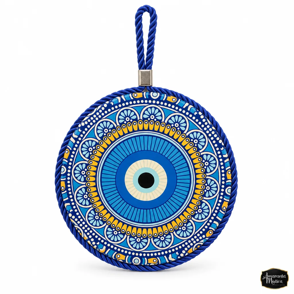 Amuleto colgante mandala con ojo turco clásico